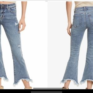 HIDDEN HAPPI FLARE CROPPED JEANS